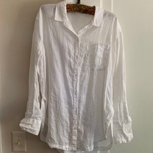 Athleta Linen Long and Lean Shirt